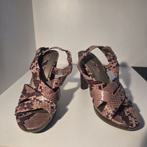 Bandolino Snakeskin Heeled Sandals